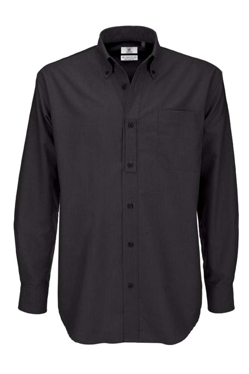 B&C Oxford-Hemd – Black