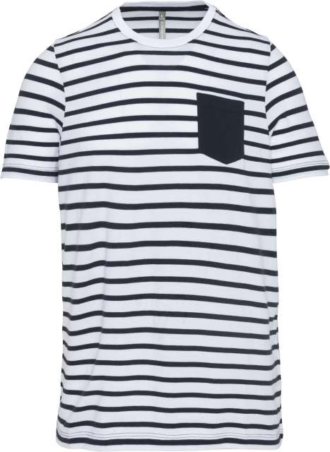 Kariban Kids' Striped Short Sleeve Sailor T-Shirt With Pocket
