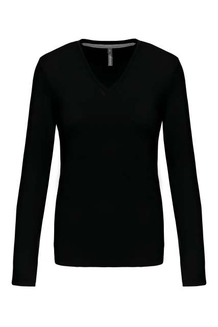 Kariban Ladies' Long-Sleeved V-Neck T-Shirt