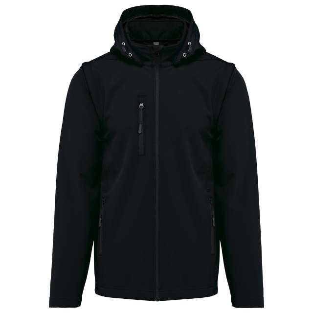 Kariban Unisex 3-Layer Softshell Hooded Jacket With Removable Sleeves