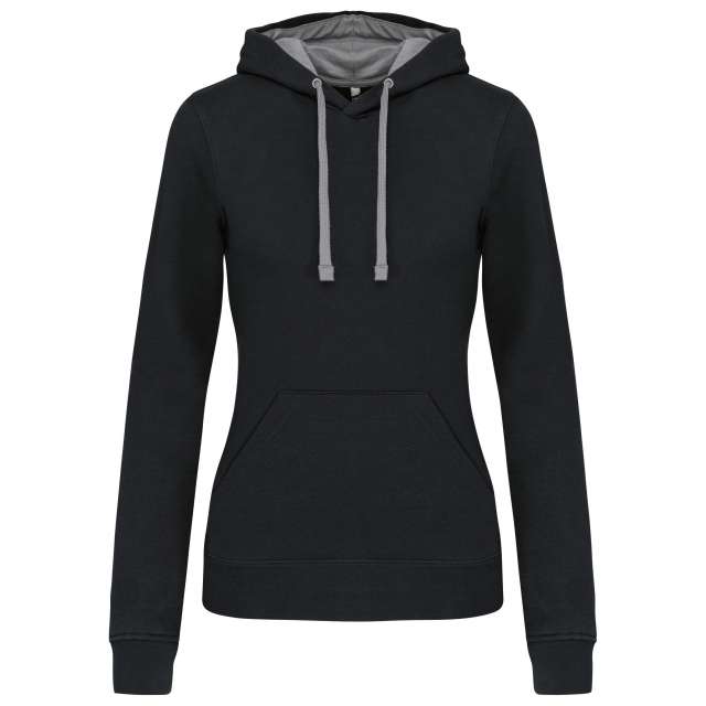 Kariban Ladies’ Contrast Hooded Sweatshirt