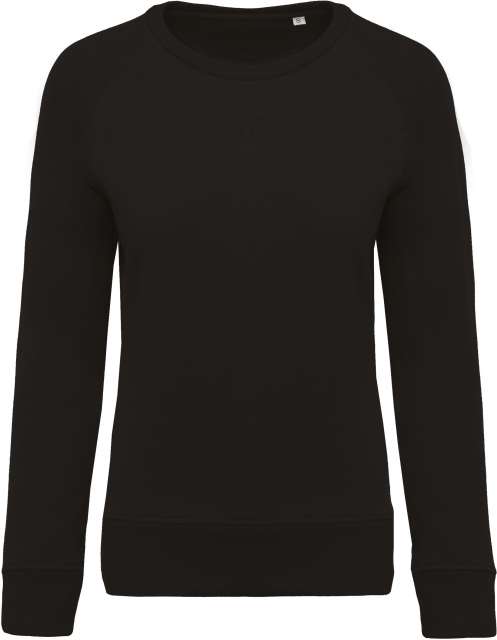 Kariban Ladies’ Organic Cotton Crew Neck Raglan Sleeve Sweatshirt