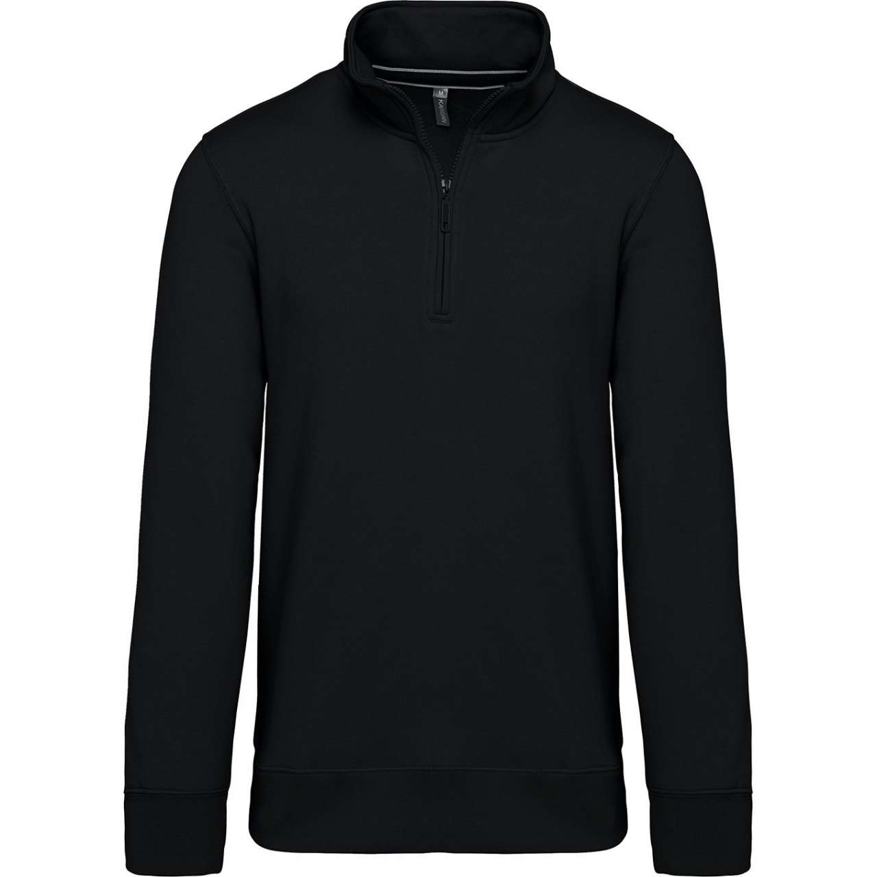 Kariban Zipped Neck Sweatshirt – Black