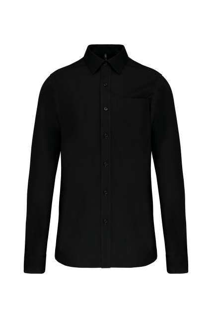 Kariban Men’s Long-Sleeved Cotton Poplin Shirt