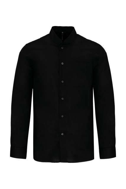 Kariban Men's Long-Sleeved Mandarin Collar Shirt