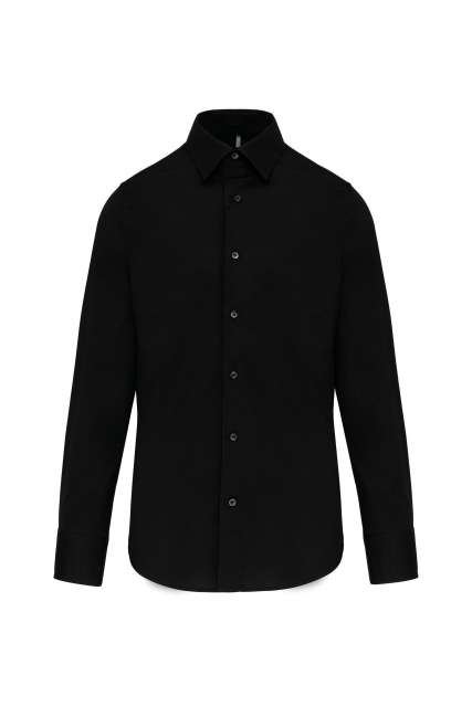 Kariban Long-Sleeved Cotton/Elastane Shirt