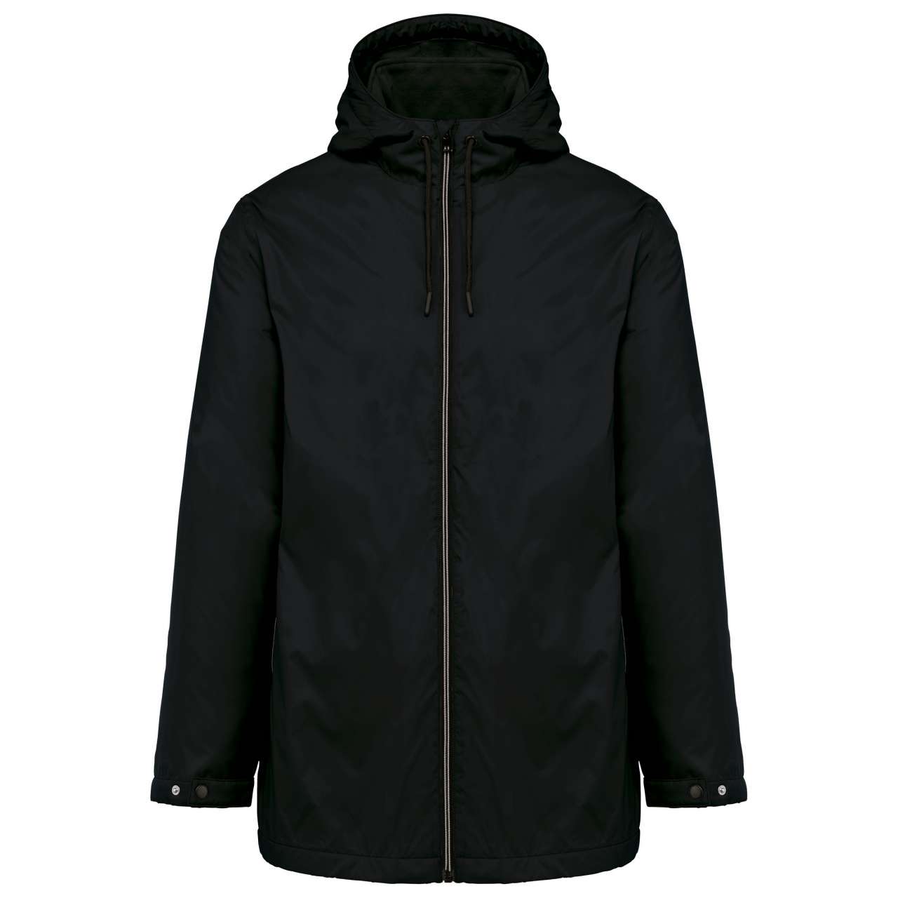Kariban Unisex Hooded Jacket With Micro-Polarfleece Lining – Black