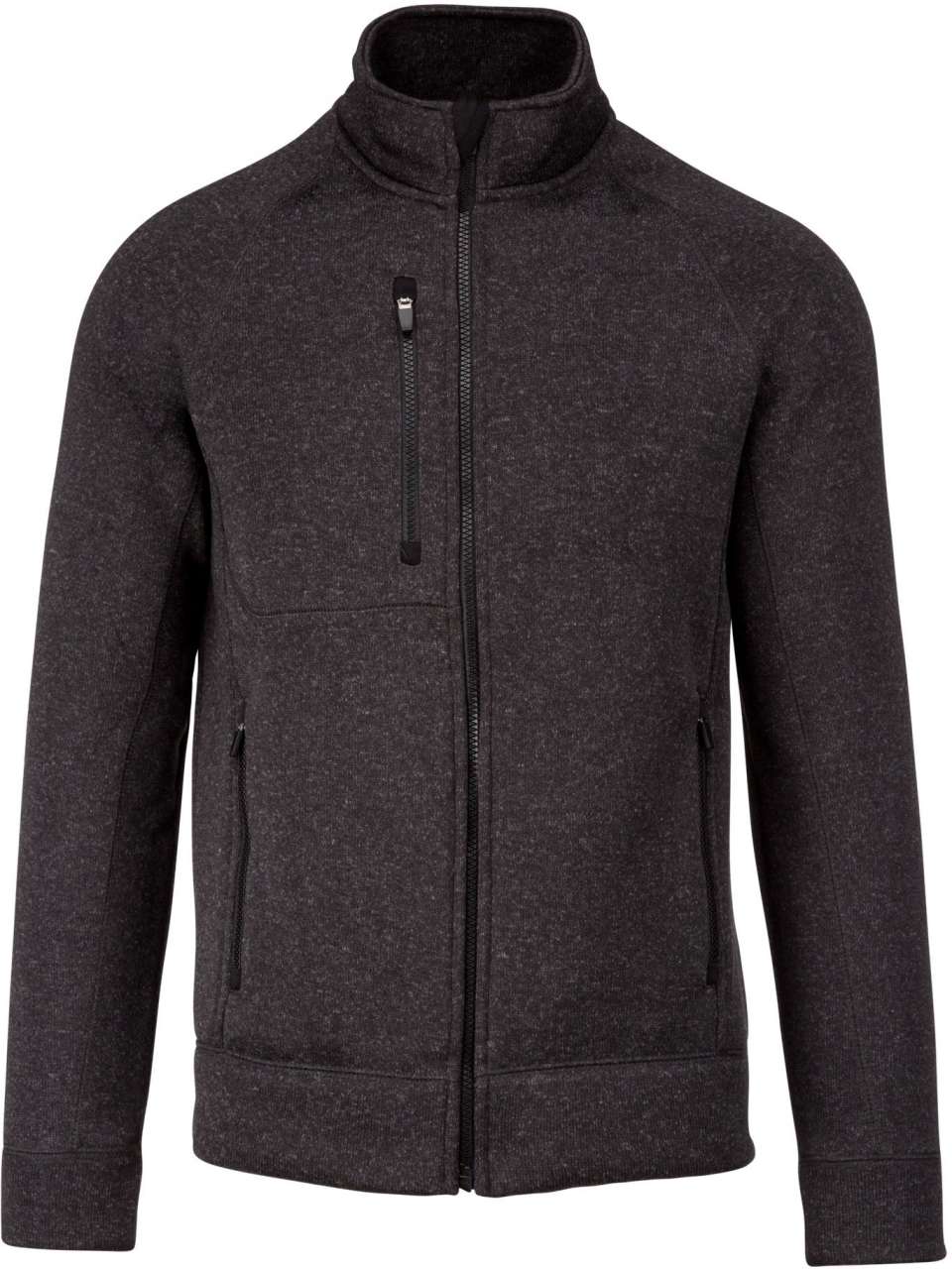 Kariban Men's Full Zip Heather Jacket – Dark Grey Melange