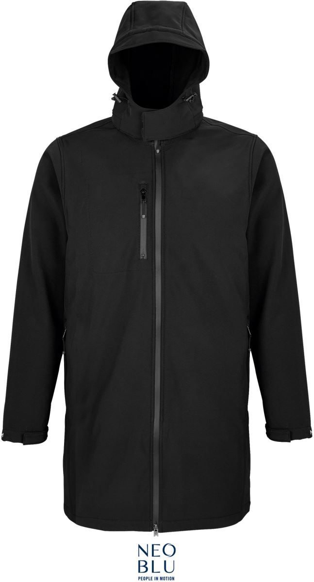 Neoblu Achille Men - Softshell Long Jacket – Deep Black