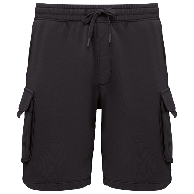 Native Spirit Men’s French Terry Washed Effect Cargo Shorts