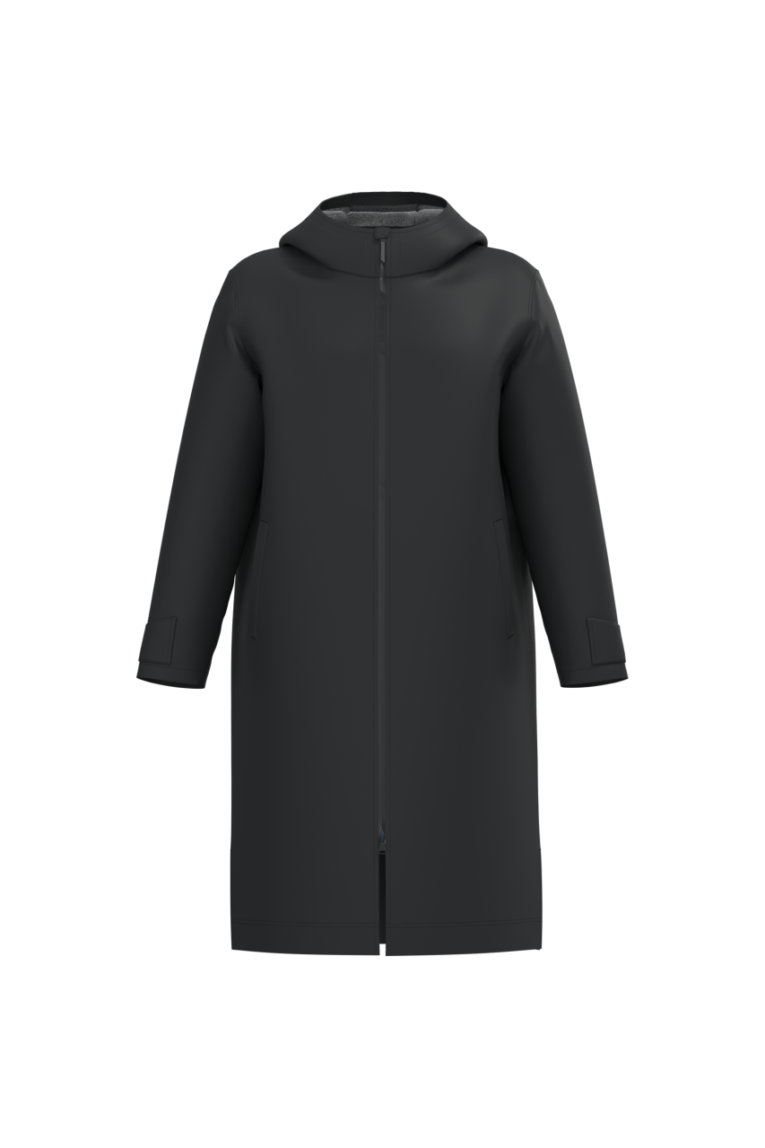Proact Unisex Sherpa-Lined Long Parka – Black