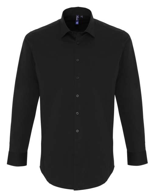 Premier Men's Stretch-Fit Cotton Poplin Long Sleeve Shirt