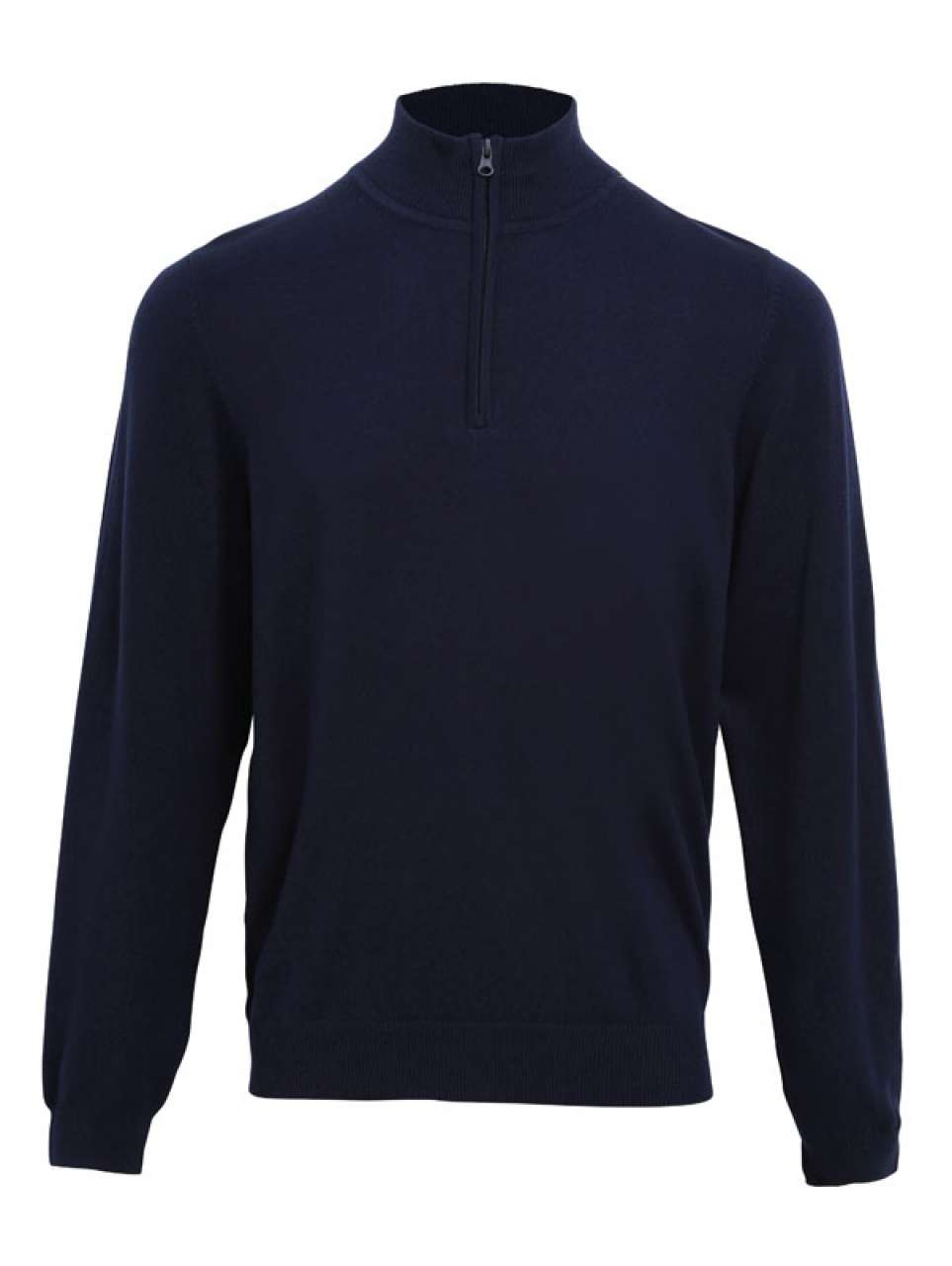 Premier Men's Quarter-Zip Knitted Sweater – Navy
