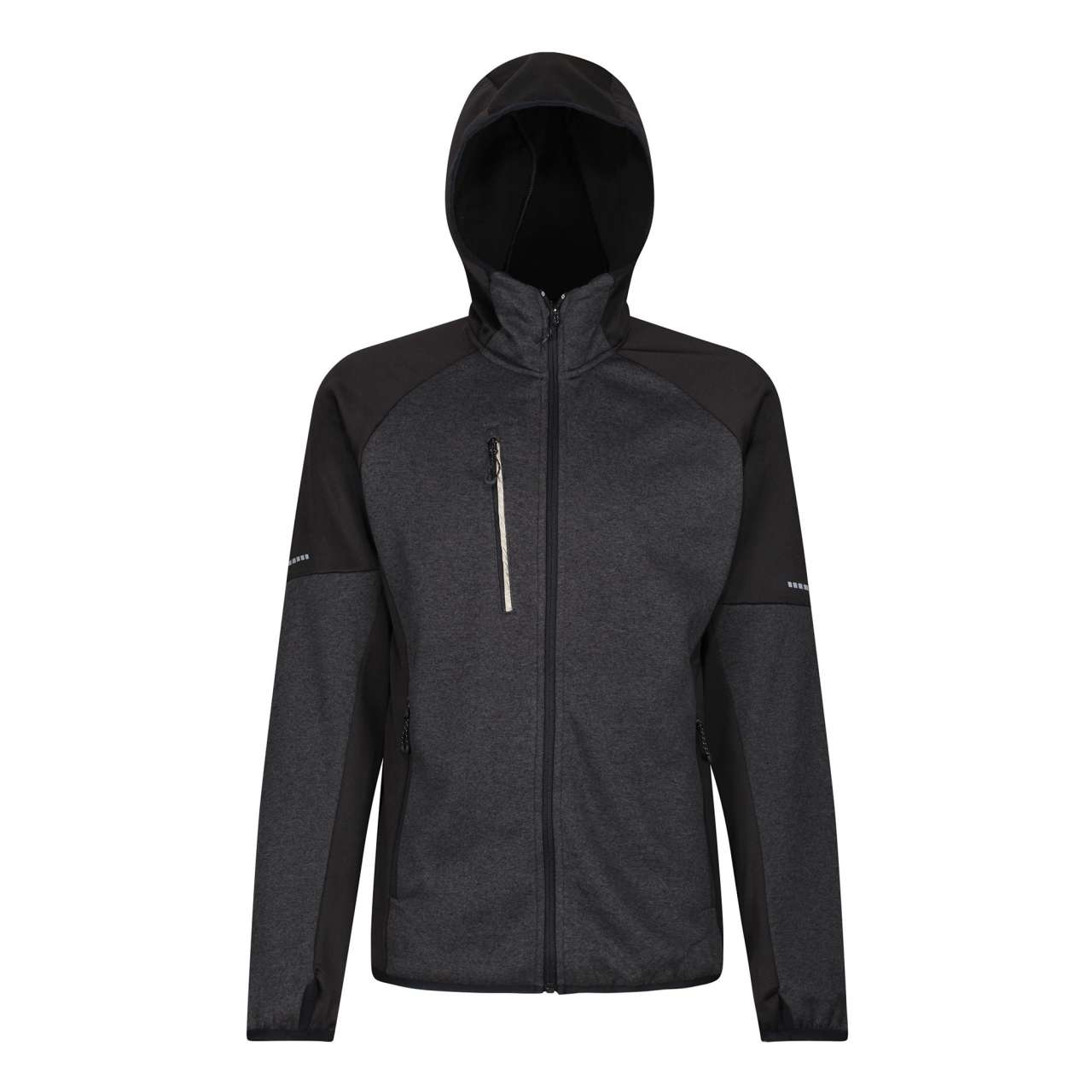 Regatta Fleece-Jacke mit Kapuze – Grey Marl/Black
