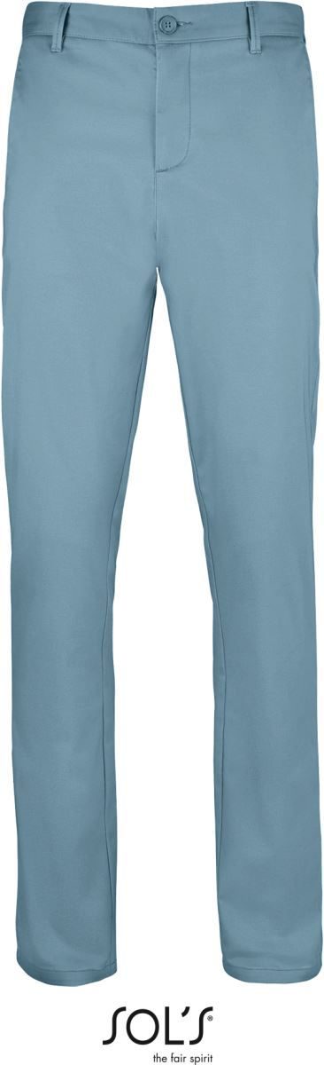 Sol's Jared Men - Satin Stretch Trousers – Creamy Dark Blue