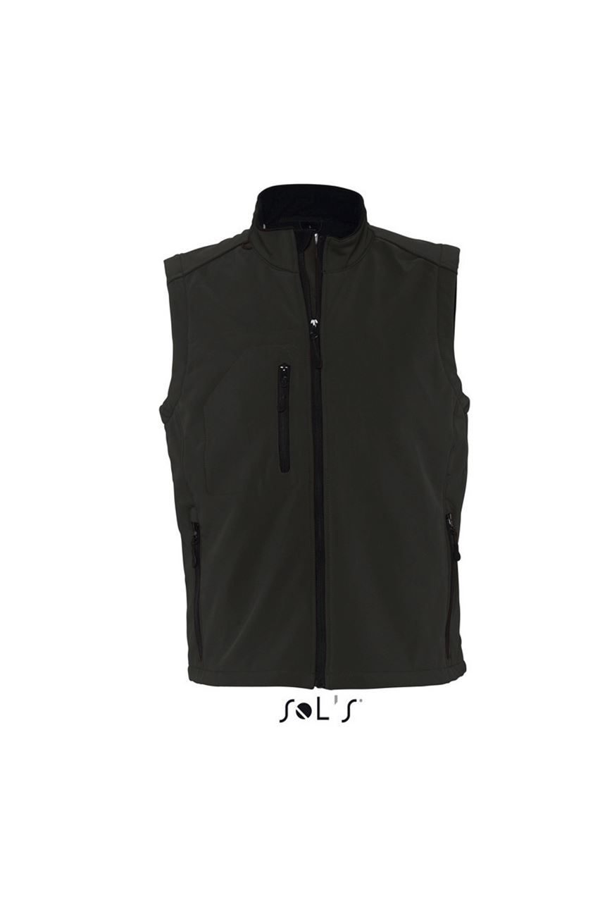 Sol's Rallye Men - Sleeveless Softshell Jacket – Black