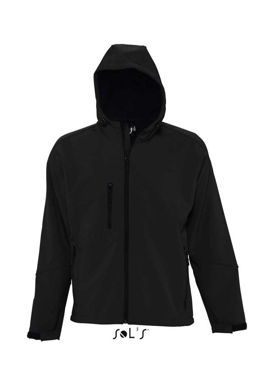 Sol's Replay Men - Hooded Softshell – Black