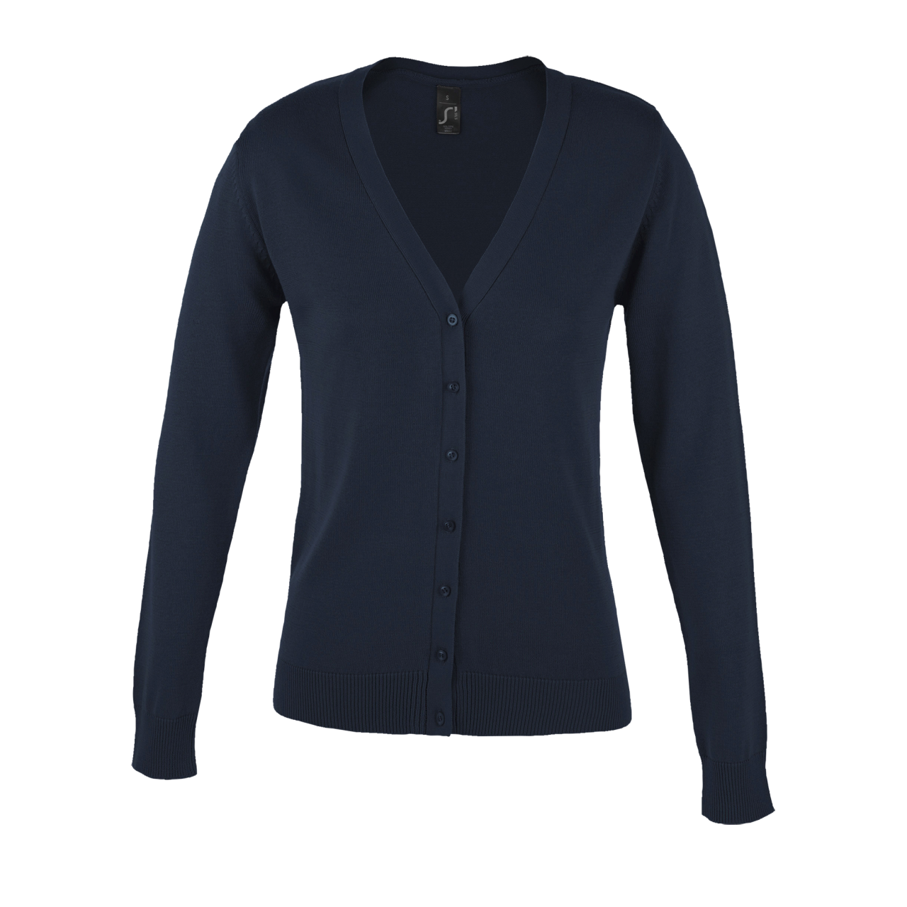 Sol's Golden Women - V-Neck Knitted Cardigan – Navy