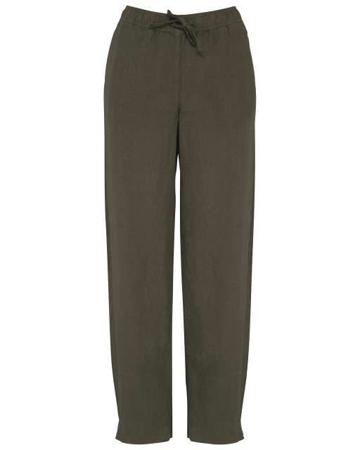 Spasso Eco-Friendly Ladies' Linen Washed Effect Trousers