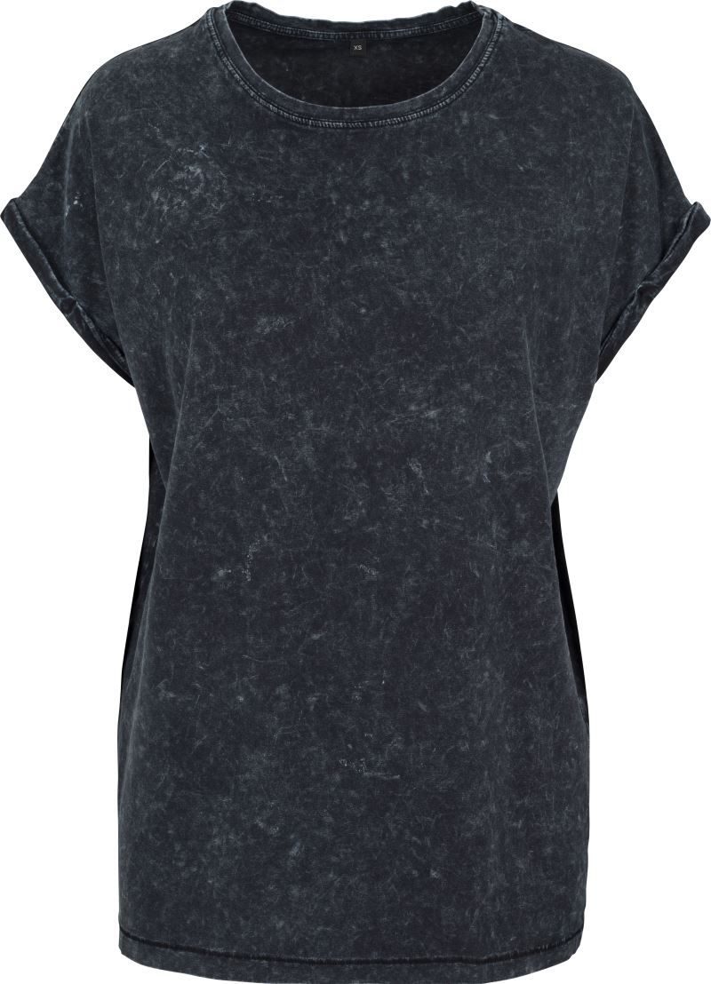 Build your Brand Damen T-Shirt "Acid Wash" By 053 – Black