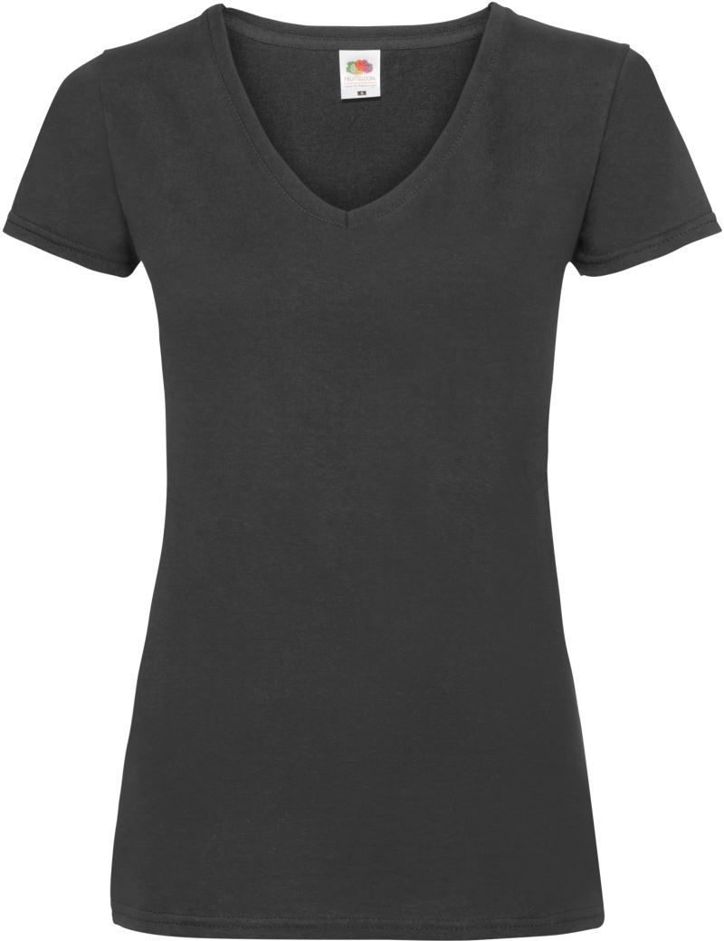 Fruit of the Loom Damen V-Ausschnitt T-Shirt Lady-Fit Valueweight V-Neck T