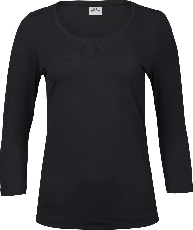 Tee Jays Damen Stretch T-Shirt 3/4 Arm Tj 460 – Black