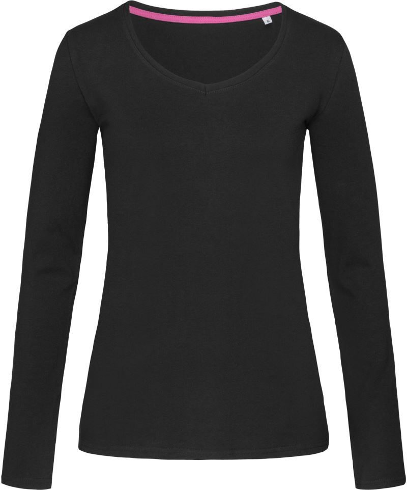 Stedman Damen T-Shirt langarm Stretch-T Long Sleeve – Black Opal