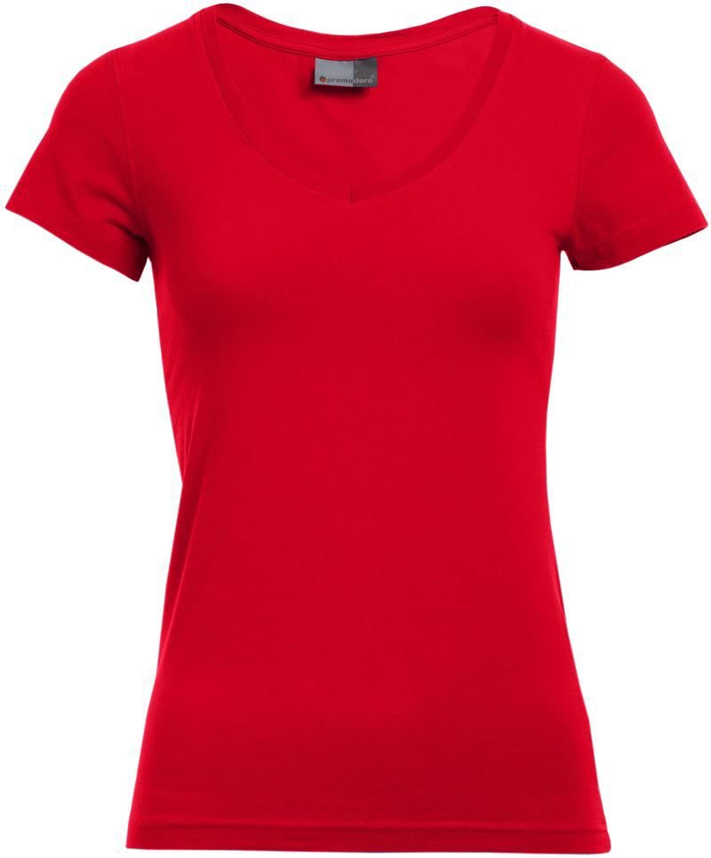 Promodoro Damen Slim Fit V-Ausschnitt T-Shirt 3086