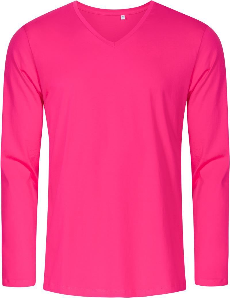 Promodoro Herren V-Ausschnitt T-Shirt langarm - X.o 1460