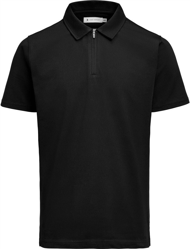 James Harvest Herren Piqué Polo mit Zip Montana Polo