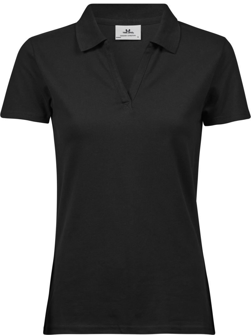 Tee Jays Damen V-Ausschnitt Luxury Stretch Piqué Polo Tj 1409