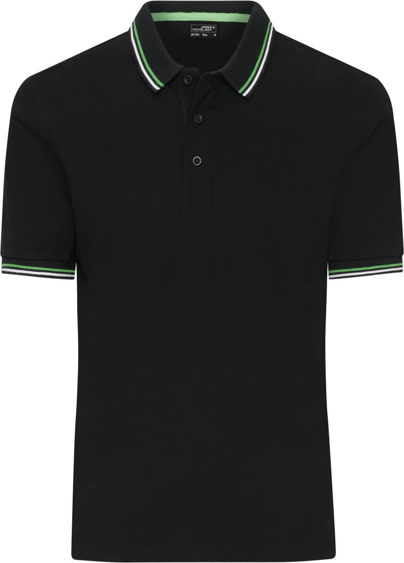 Daiber Schweres Herren Piqué Polo mit Kontraststreifen Jn 1306