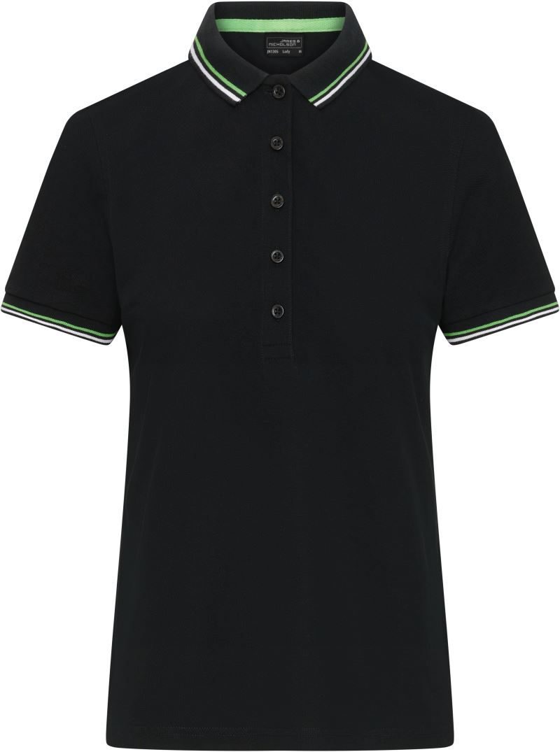 Daiber Schweres Damen Piqué Polo mit Kontraststreifen Jn 1305