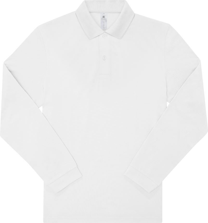 B&C Schweres Piqué Polo langarm My Polo 210 Lsl – White