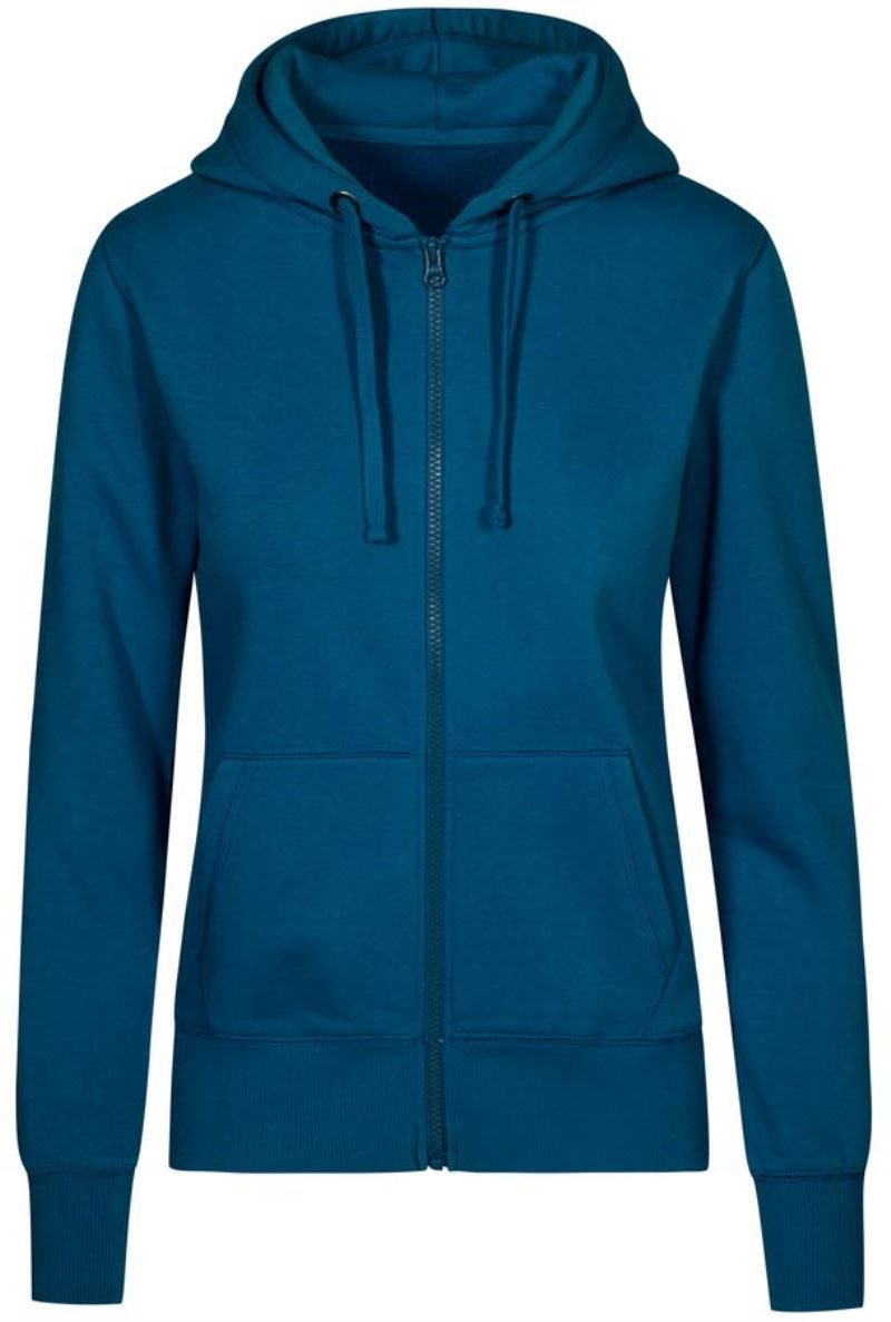 Promodoro Damen Kapuzen Sweatjacke "x.o" 1751 – Petrol