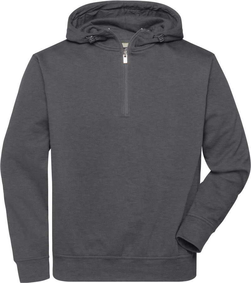 Daiber Bio Workwear Kapuzen Sweater mit "1/4" Zip Jn 839