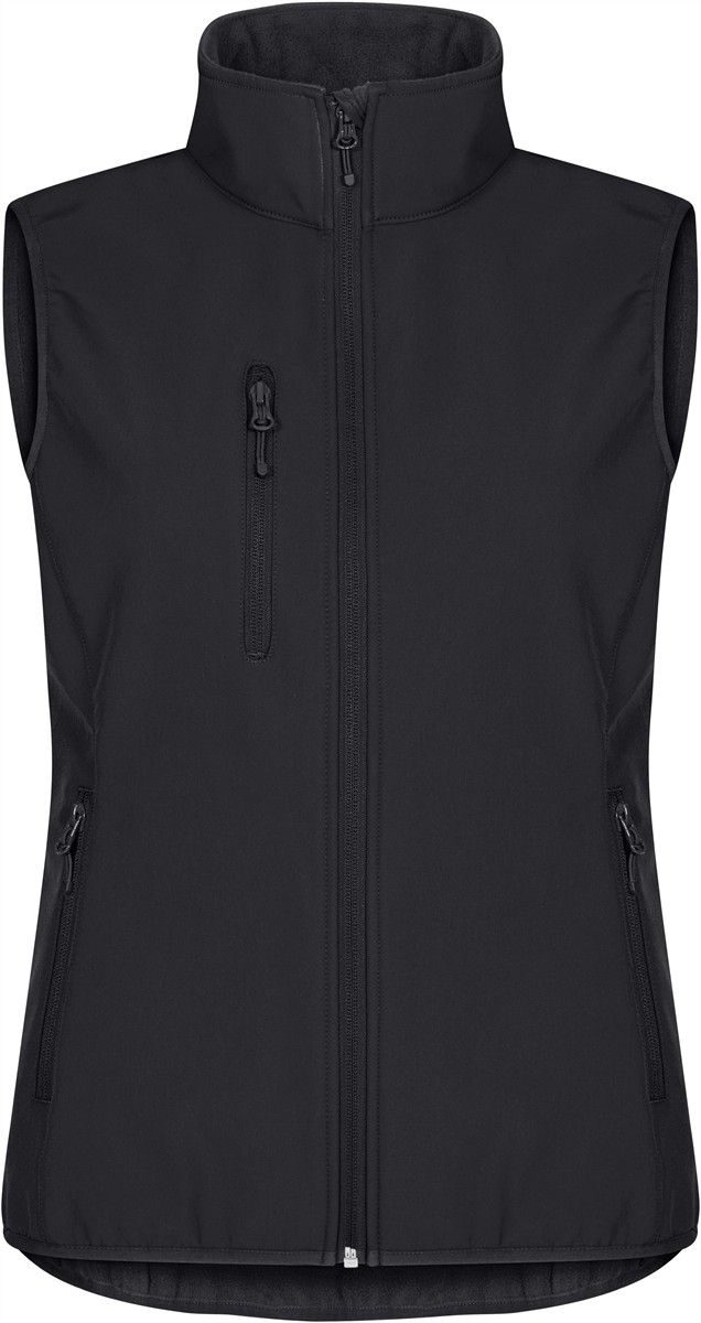 Clique Damen 3-Lagen Softshell Bodywarmer Classic Softshell Vest W – Black