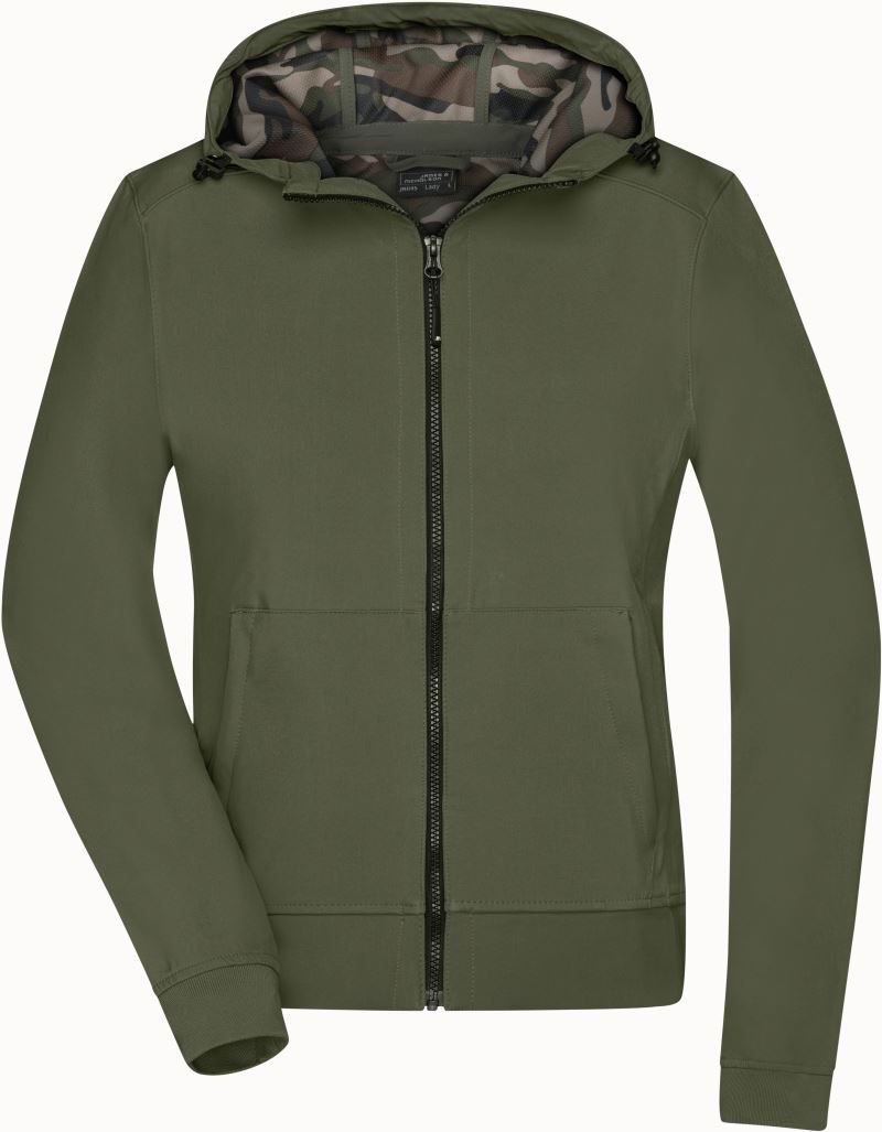 Daiber Damen 2-Lagen Kapuzen Softshell Jacke Jn 1145