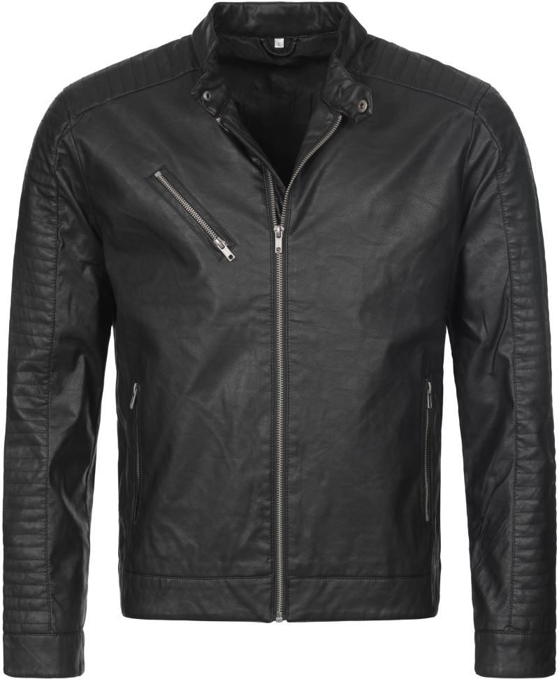 Stedman Herren Biker Jacke Biker Jacket Men – Black Opal