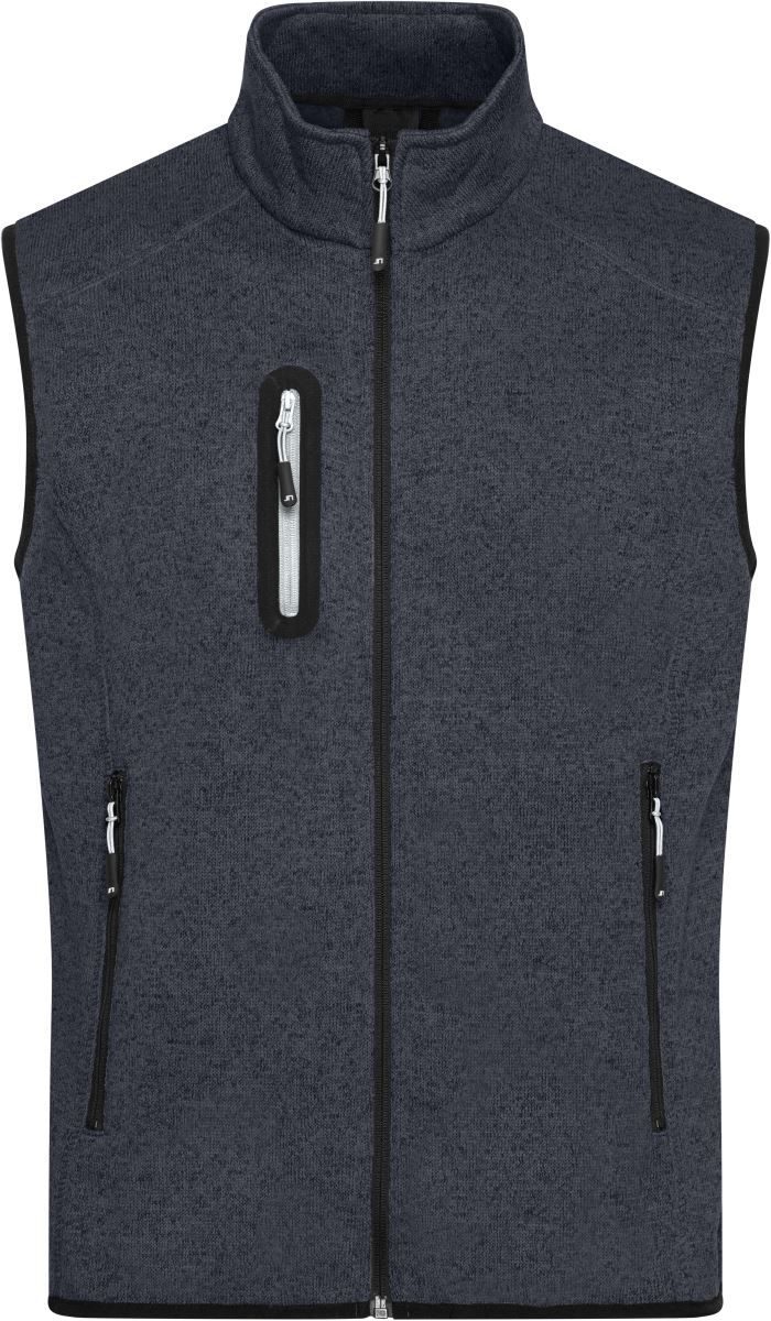 Daiber Herren Strickfleece Weste mit Stehkragen Jn 774