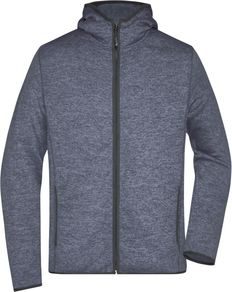 Daiber Herren Strickfleece Kapuzenjacke Jn 589
