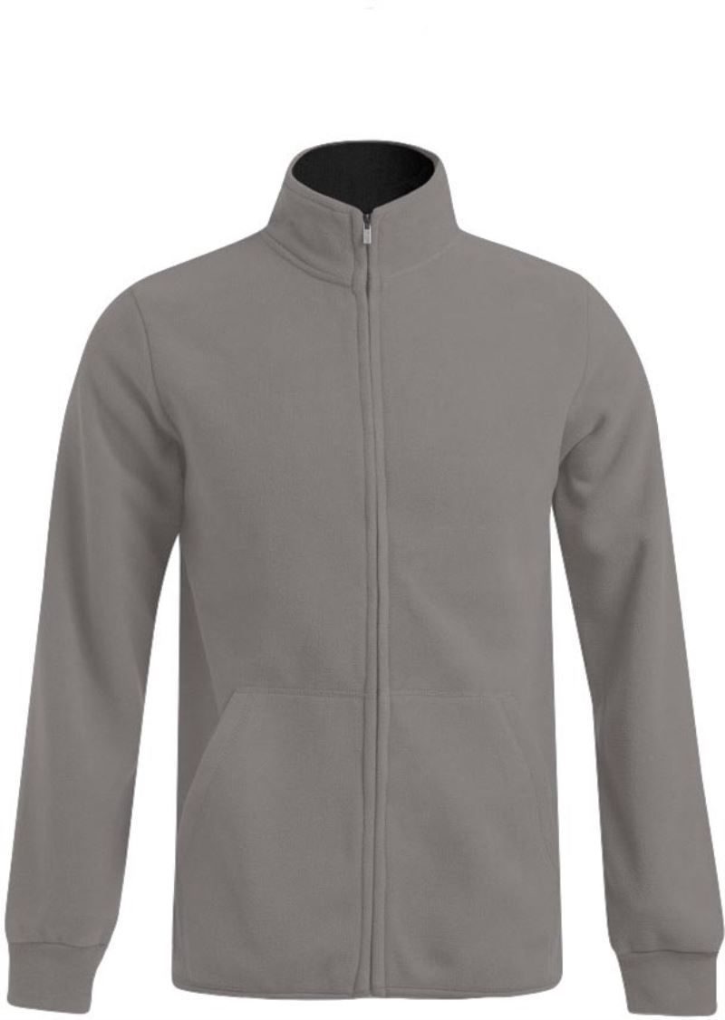 Promodoro Herren Double Fleece Jacke 7971 – Light Grey/Black