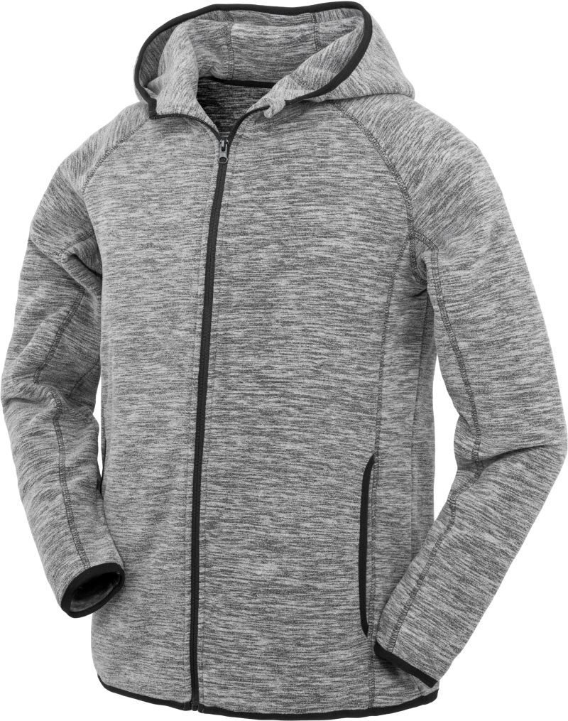 Spiro Herren Microfleece Kapuzenjacke S 245M – Grey/Black
