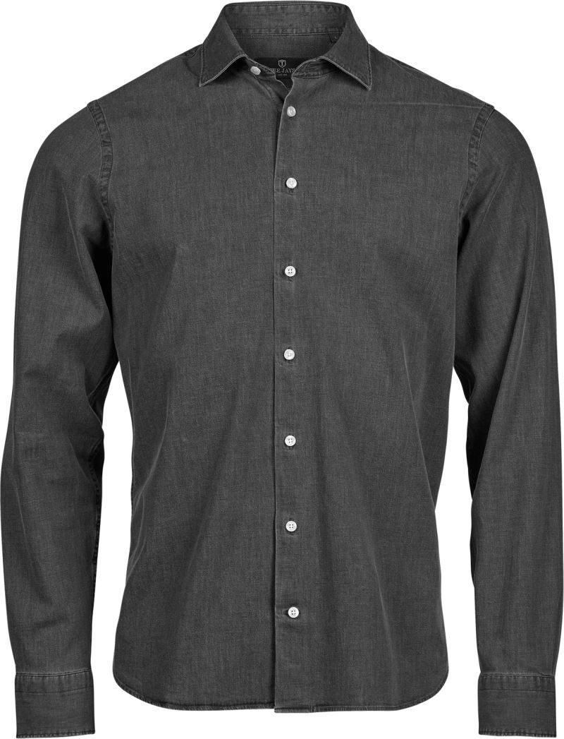 Tee Jays Denim Hemd langarm Tj 4004 – Black Denim
