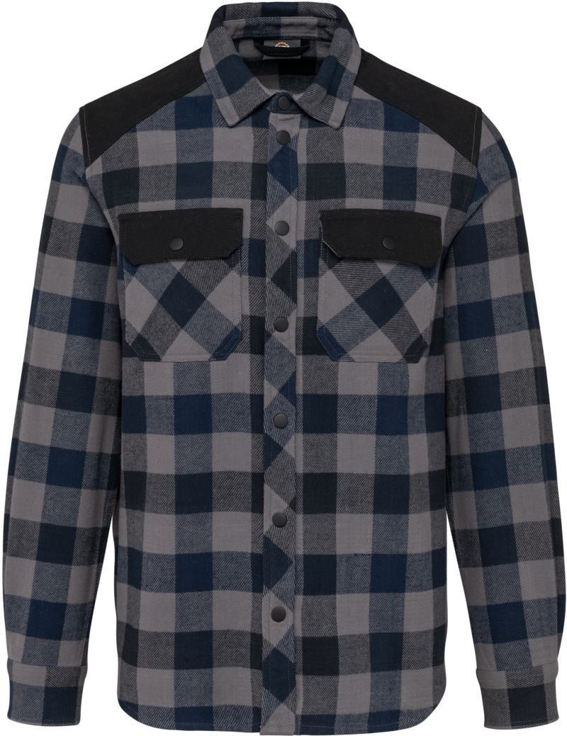 Workwear Karohemd Wk 520 – Storm Grey/Navy/Black