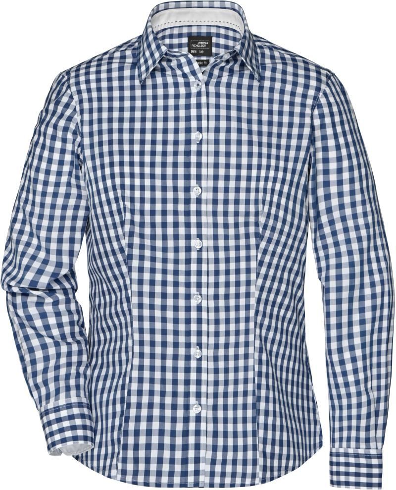 Daiber Popeline Karo Bluse langarm Jn 616
