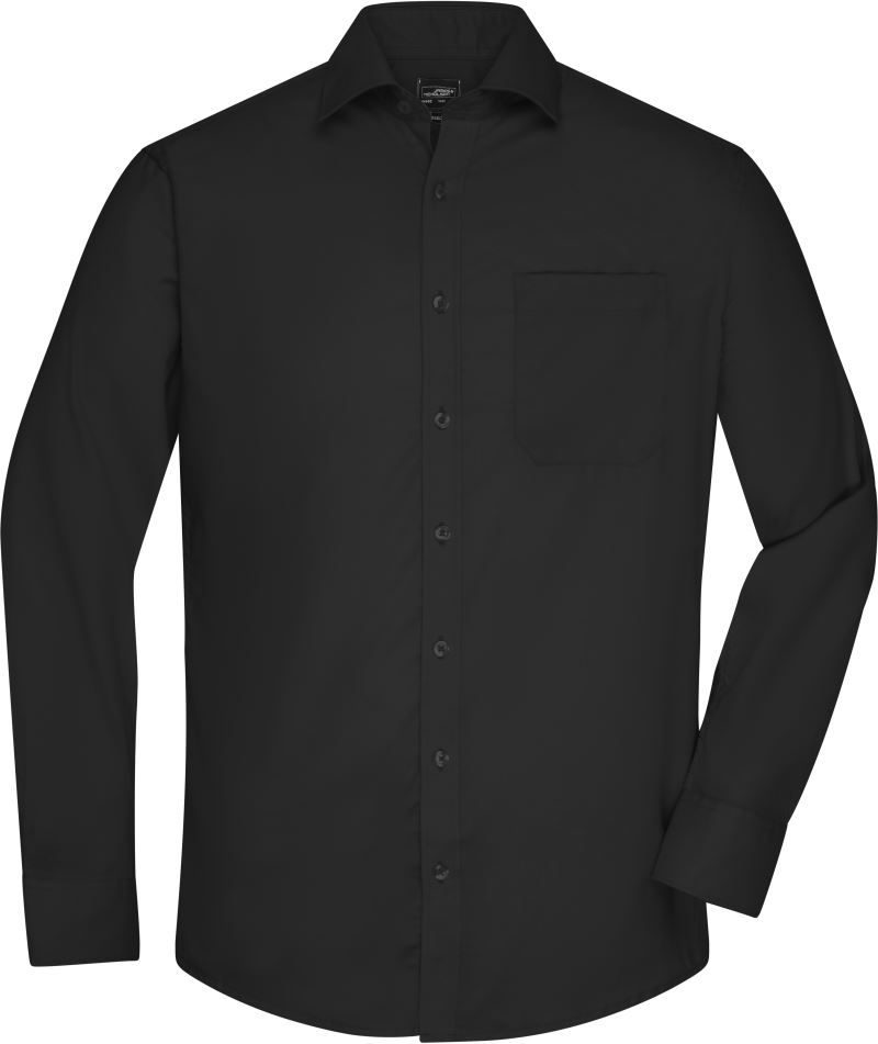 Daiber Micro-Twill Hemd langarm Jn 682 – Black