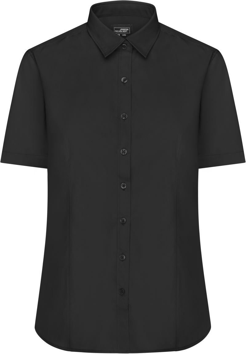 Daiber Popeline Bluse kurzarm Jn 679 – Black