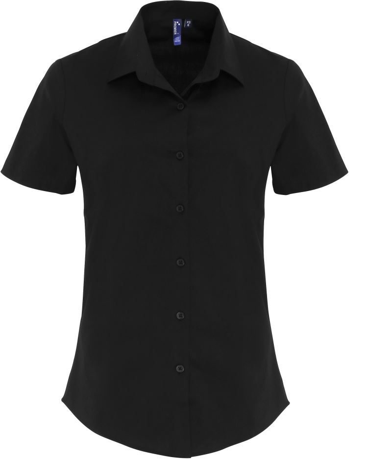 Premier Popeline Stretch Bluse kurzarm Pr 346