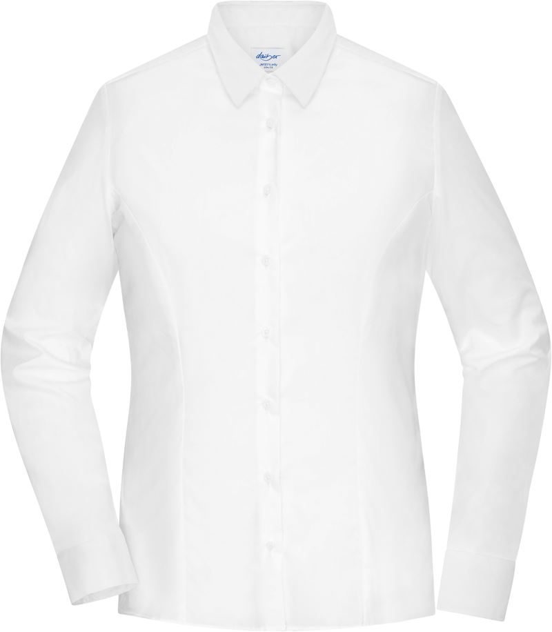Daiber Popeline Slim Fit Bluse langarm Jn 1371 – White